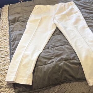 J Jill White Straight-Leg Trousers